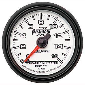 Autometer phantom ii pyro 2-1/16" full sweep electrical 0 -1600 f 7544