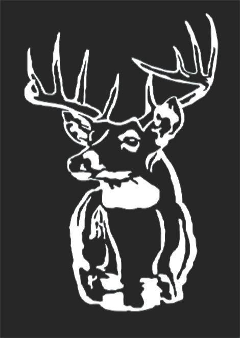 Sell Very Nice Whitetail Buck Deer Mount Horns Antlers Vinyl Decal in ...