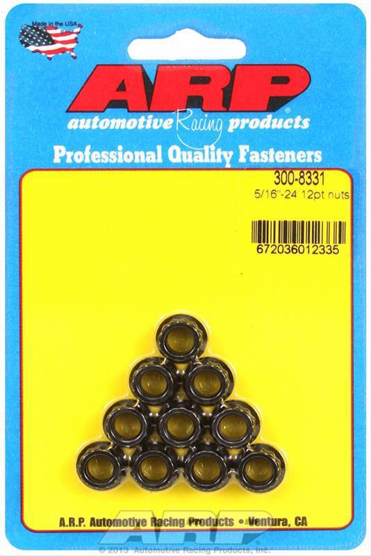 Arp 300-8331 nuts 12-point custom 450 black oxide 5/16"-24 rh thread set of 10