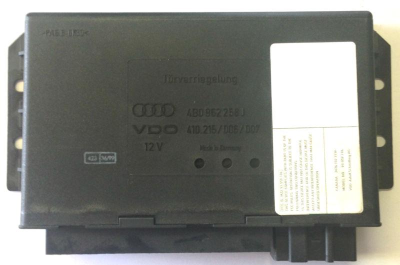 98-02 audi a6 a6q s6 central locking comfort control module computer 4b0962258j