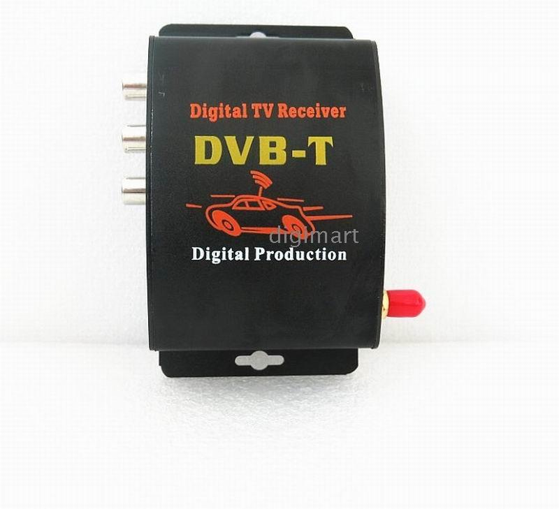 New arrival car tv tuner mobile dvb-t (mpeg-4) digital tv receiver mini tv box 
