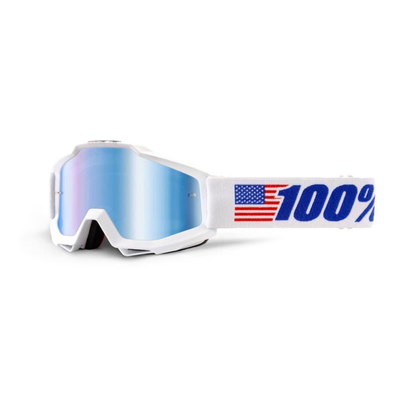 New 100% accuri adult goggles, merica, with clear lens