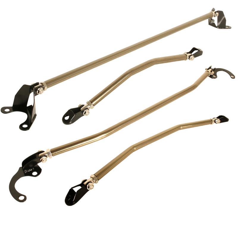 1996 1997 1998 1999 2000 honda civic gumetal strut bar set gunmetal (4pcs)