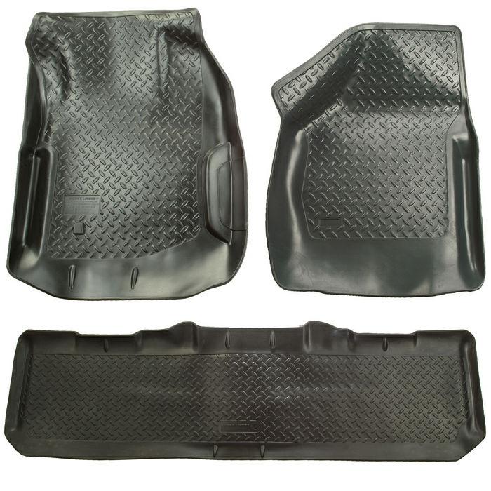  floor mats ford f250 f350 f450 f550 super duty 00-07 husky liners front & rear
