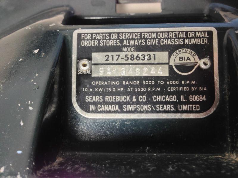 Sears Gamefisher 15hp Lower Pan Controls Fuel Connector 1979 217586331, US $24.95, image 7