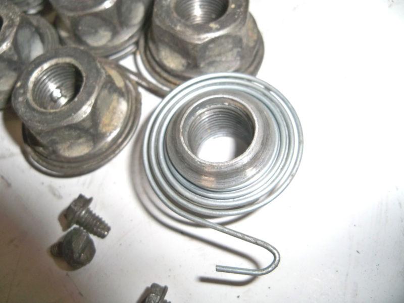 Sell (5) spring loaded practice pit lug nuts 1" nut x 5/8" fine thread