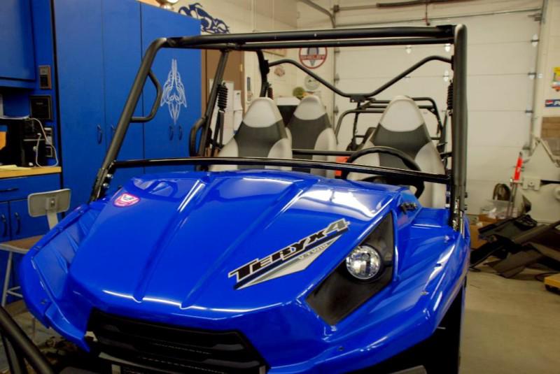 Kawasaki teryx4 clamp on over the dash bar black powder-coated