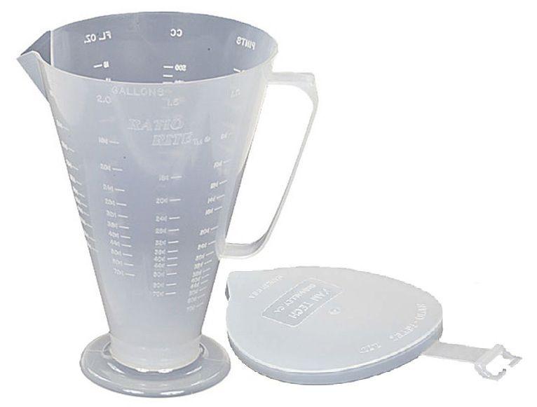 Rrc1l ratio rite premix gas mixing fork oil & gear oil measuring cup with lid