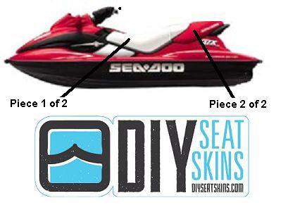 Gts gtx sea doo red/silv seat skin cover 96 97 98 99 00 ~free manual available!~