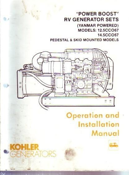 Purchase Kohler Power Boost RV 12.5CC067 14.5CC067 Generator Operator ...
