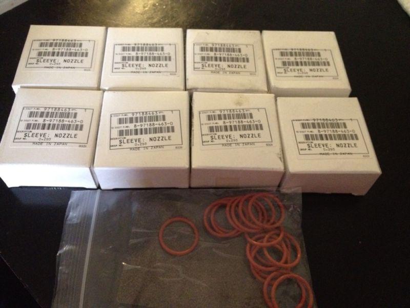 L@@k authentic isuzu gm injector sleeve nozzle housing lot of 8 and 16 seals new