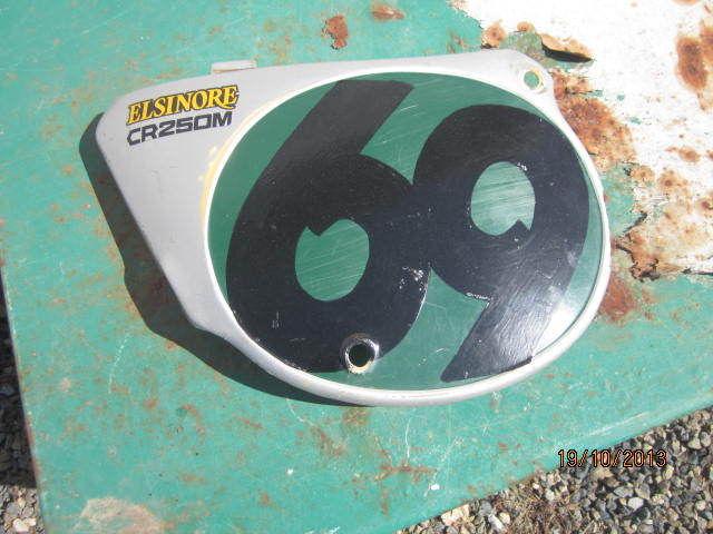Honda cr250 elsinore left side panel number plate cr250m oem 1973 1974 