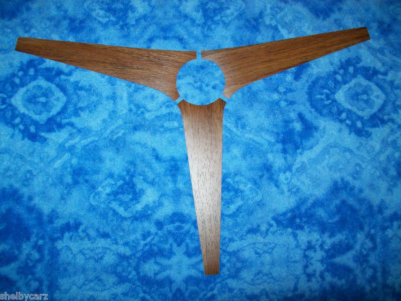 1969 cyclone wood grain rimblow steering wheel pad 3-piece vinyl inserts 69 7day