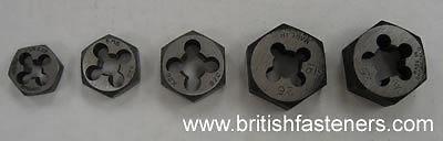 Bscycle bsc cei hex die set 26 tpi british motorcycle hss 1/4"-26 to 1/2"-26