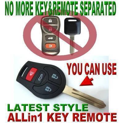 Nissan allin1 chip key remote transponder transmitter keyless entry clicker 4d2