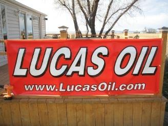 Lucas oil race banner used in nhra and nascar
