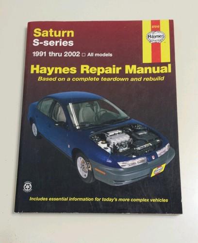 Haynes repair manual saturn s-series 1991 thru 2002 all models car