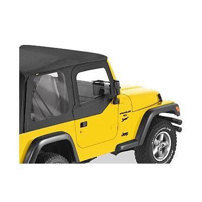 Bestop doors upper fabric black denim driver and passenger side jeep wrangler
