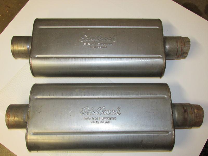 Purchase EDELBROCK STAINLESS STEEL RPM SERIES TRU FLOW USED MUFFLERS