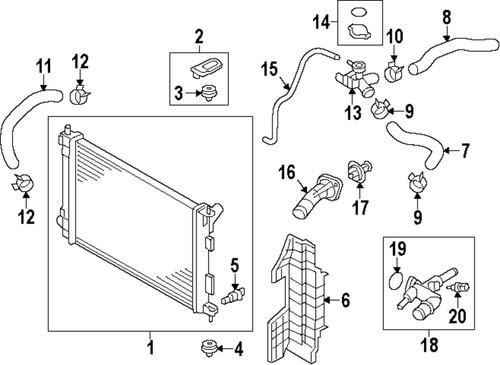 Hyundai oem 291343x000 radiator-air guide