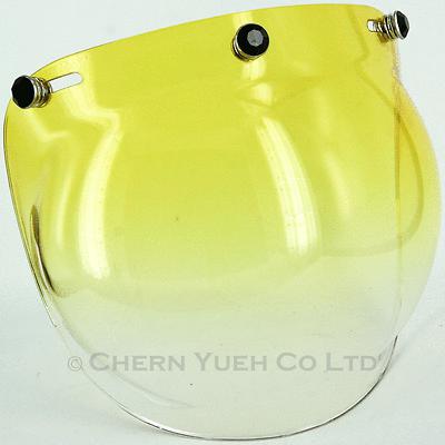 Uv gradation bubble visor shield face mask & black diamond buttons for helmet
