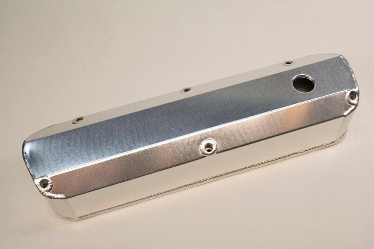 Ford 302/351w style cylinder heads aluminum valve cover satin silver - vc302-03