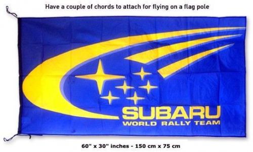 New subaru rally blue wrc flag banner sign 30x60 inches impreza wrx xv forester