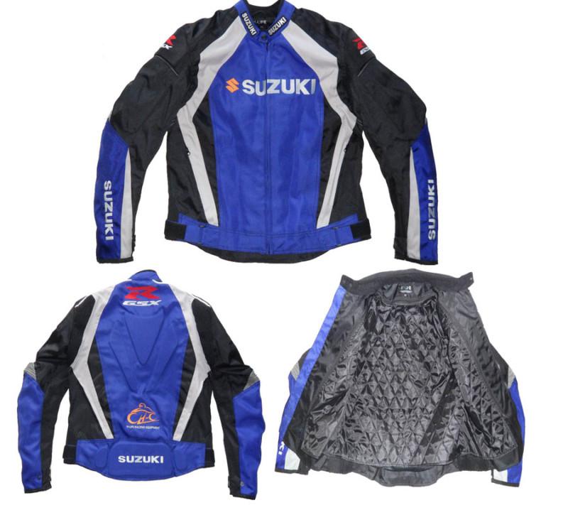 Hj003 suzuki motorcycle jacket, racing team jacket, motorbike jacket m-xxxl
