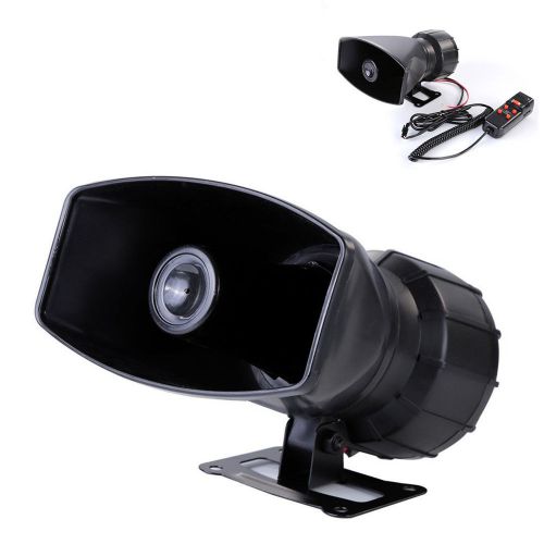 5-sound tone 300db car van truck megaphone loud air horn siren w/ pa mic speaker