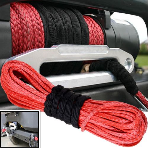 50&#039;x1/4&#034; dyneema synthetic winch rope cable atv suv recovery replacement 6400lbs