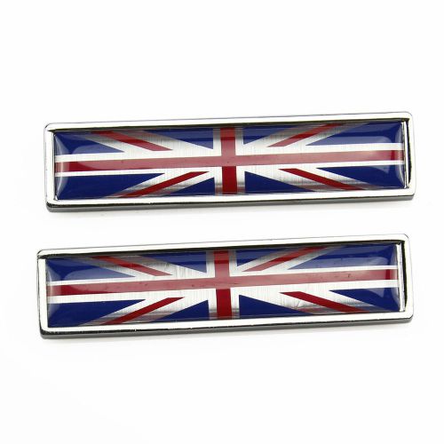 Resin uk flag badge chrome emblem universal 3m sticker engine hood tailgate