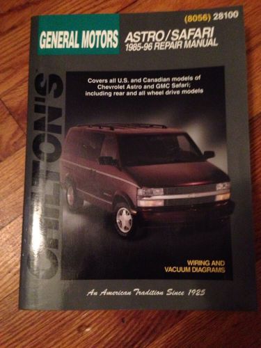 Chiltons general motors astro/ safari 1985-96 repair manual