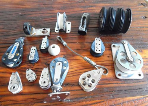 Misc blocks for parts   harken  seaway schaefer etc.  sailboat