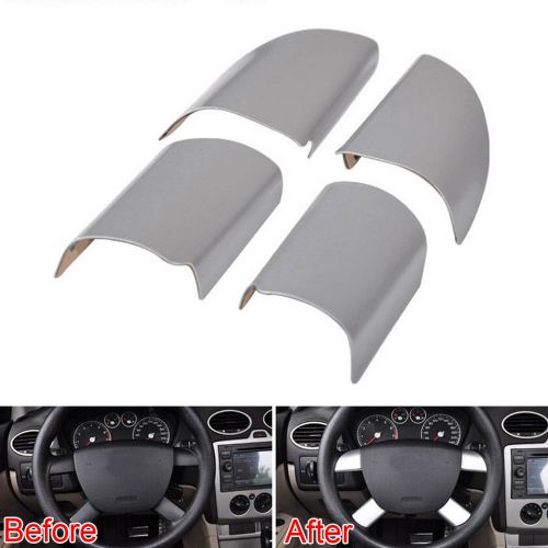 For 2009-2011 ford focus interior decor steering wheel part trim cover stainless
