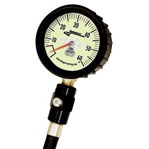 Longacre 50402 deluxe tire gauge 0-60 psi glow in dark  with ball chuck.