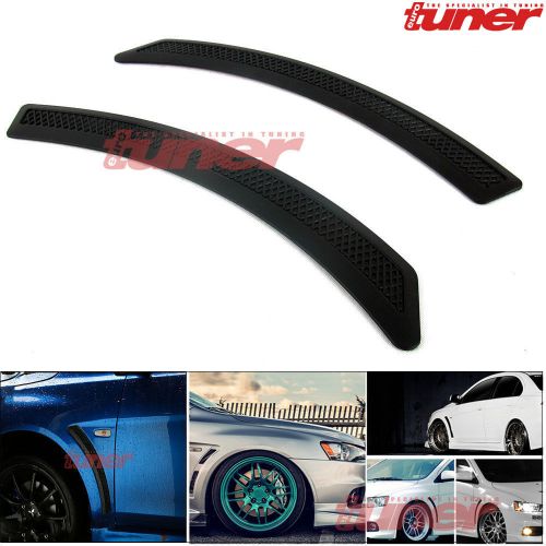 Evo 10x matte black fender scoop vent cover for lancer honda acura scion lexus