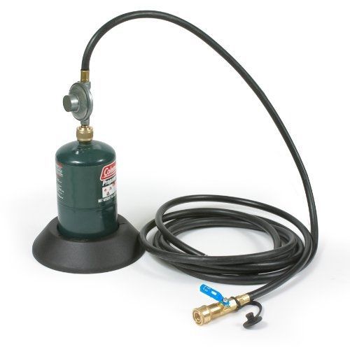 Camco 57628 6&#039; hose with regulator and female quick-connect and stabilizing base