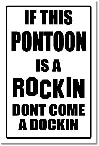 Pontoon  - rockin &amp; docking sign   -alum, top quality