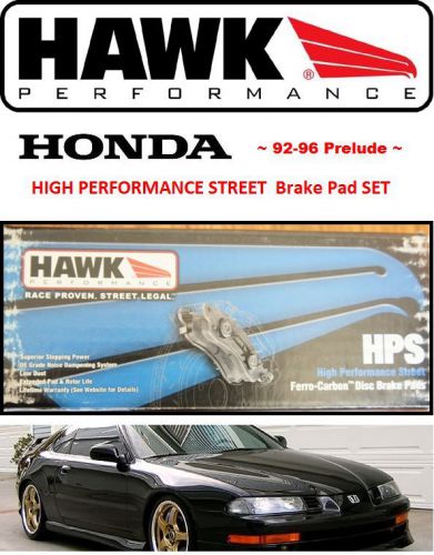 HAWK Performance CARBON Low Dust BRAKE PADS 92-96 HONDA Prelude:4th gen,S,Si,SE, US $39.98, image 1