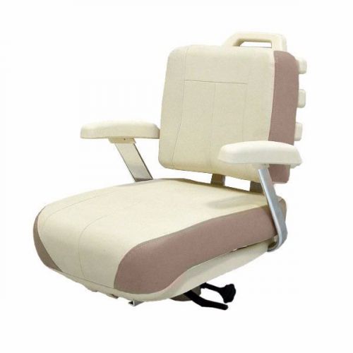 Grady white pompanette x-t2000fws beige / ivory vinyl boat helm seat /chair