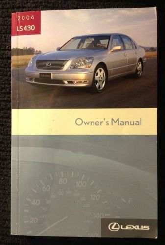 2006 lexus ls 430 owner's manual