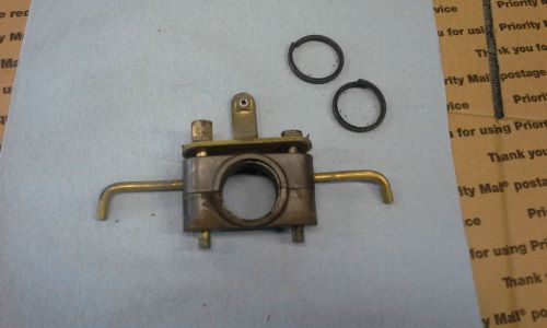 Banshee stock steering stem clamp with cable stay