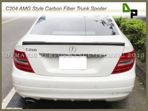 Carbon amg style trunk spoiler for merecedes-benz c204 c-class coupe 2012-2014