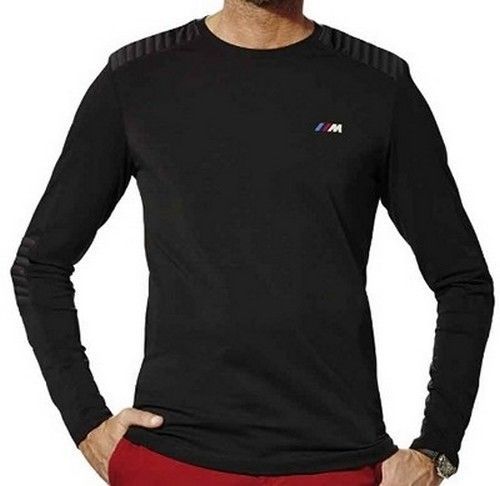 Bmw genuine men's m logo longsleeve shirt anthracite black s small