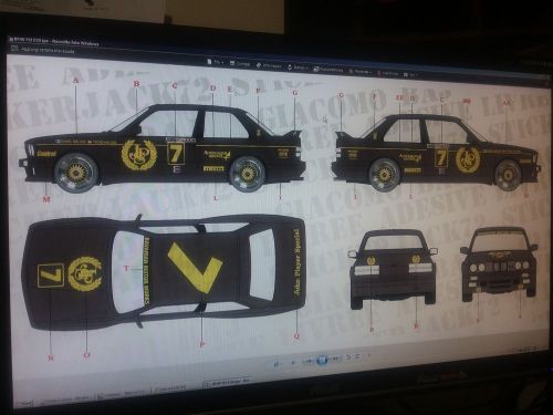 Bmw m3 e30 jps team john player special decals stickers adesivi
