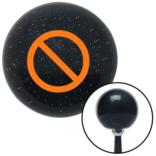 Orange no symbol black metal flake shift knob with m16x1.5 insertknob resin hand