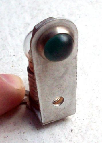 Vintage green mini  lens dash gauge panel light hot rod 1/4&#034;. nos rare 12v 6v