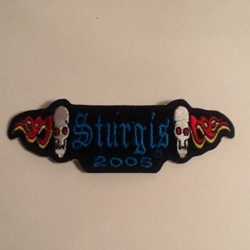 Iron on sturgis 2005 skulls 4" motorcycle biker patch harley davidson indian etc
