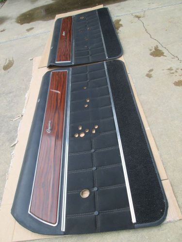 1969 chevy caprice 2 door hard top black interior door panels- pair