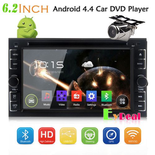 Android4.4 3g wifi 6.2"o double 2din car radio stereo dvd player gps navi+camera